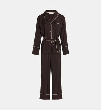 Pyjama long Gertrude gansé - Aruelle - Marron