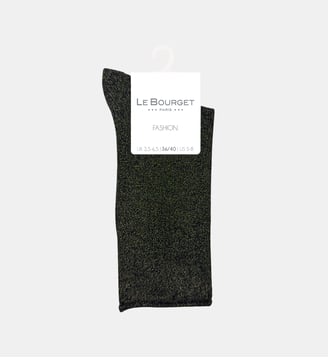 Chaussettes hautes Unie - Le Bourget - Gris et noir