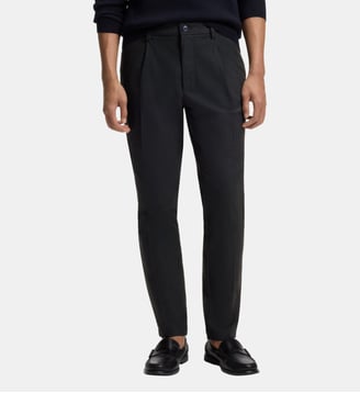 Pantalon à la coupe moderne en tissu stretch - BOSS - Bleu foncé