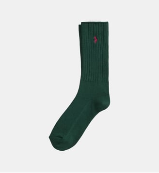 Chaussettes de sport en coton mélangé - Polo Ralph Lauren - Vert foncé
