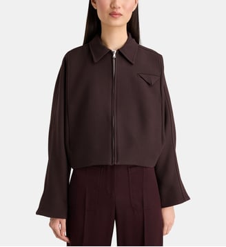 Veste courte droite Saul - Margaux Lonnberg - Brown