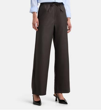 Pantalon élastique Gerry laine vierge - Margaux Lonnberg - Marron et bleu