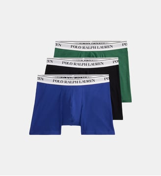 Lot de trois boxers coton stretch signature - Polo Ralph Lauren - Multicolore