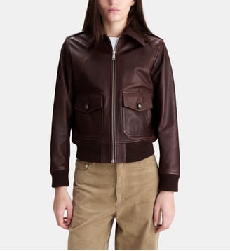 Blouson Gaelle en cuir - A.P.C. - Marron