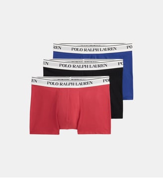 Lot de 3 boxers classiques coton stretch signature - Polo Ralph Lauren - Multicolore