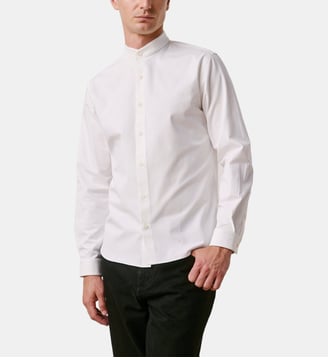 Chemise Herwin à col officier - Figaret - Blanc