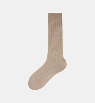 Chaussettes en laine et cachemire - Figaret - Beige