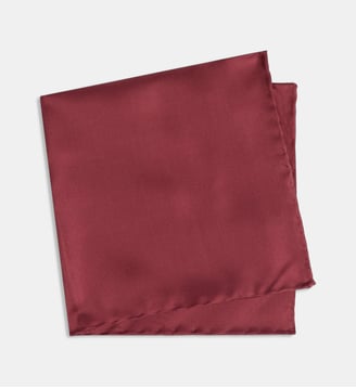 Pochette de costume en twill de soie - Figaret - Bordeaux