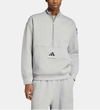 Sweat droit zippé signature - Adidas Originals - Gris