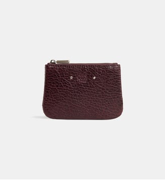 Porte-monnaie Briny XS cuir  - Mila Louise - Bordeaux foncé