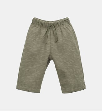Pantalon droit côtelé flammé - Play Up - Kaki