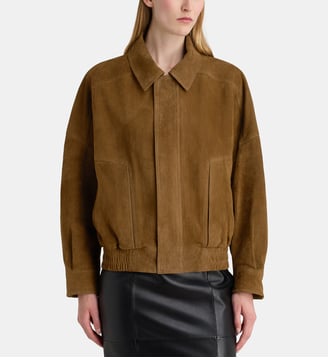 Blouson Dalma cuir suédé  - Nour Hammour - Bark