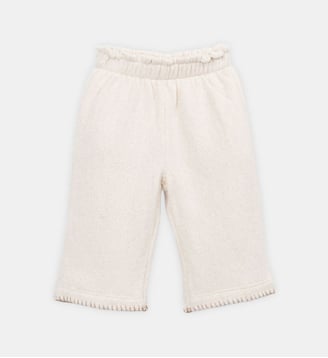 Pantalon droit en jersey - Play Up - Écru