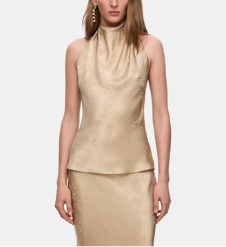 Top Meaghan jacquard - Anna October - Beige