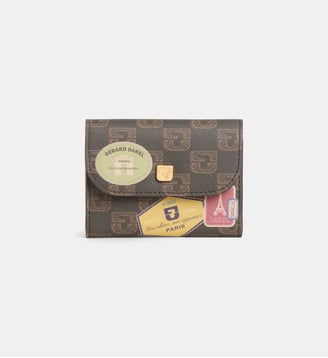 Petit Portefeuille monogrammé cuir - Gerard Darel - Marron