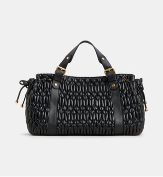 Sac 24H cuir smock - Gerard Darel - Noir