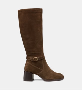 Bottes cavalières en cuir - Geox - Marron