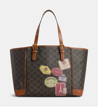 Sac cabas Simple monogrammes écussons - Gerard Darel - Marron et multicolore
