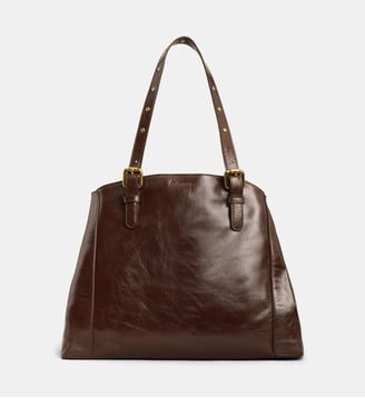 Sac cabas Simple cuir  - Gerard Darel - Marron chocolat