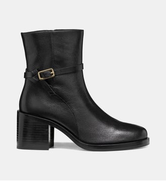 Boots en cuir à talon bloc Holland - Geox - Black