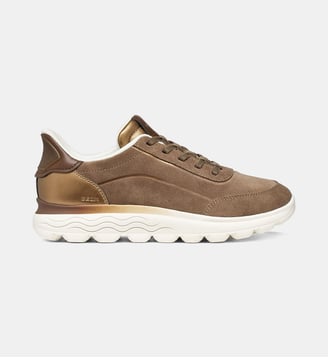 Basket basses Fast in System en cuir - Geox - Taupe