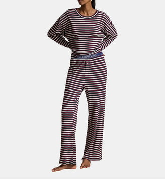 Ensemble de pyjama long - Polo Ralph Lauren - Bordeaux et blanc
