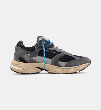 Baskets basses Retro Runner - Crime London - Marine et gris