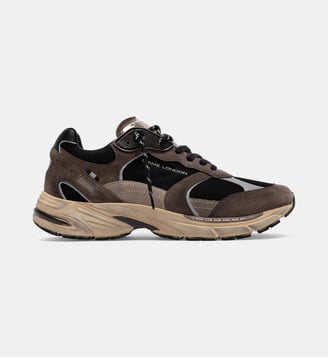 Baskets basses Retro Running - Crime London - Noir et marron