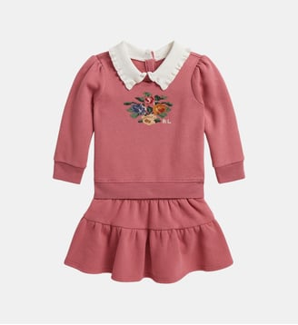 Ensemble sweat et jupe en molleton - Polo Ralph Lauren - Rose