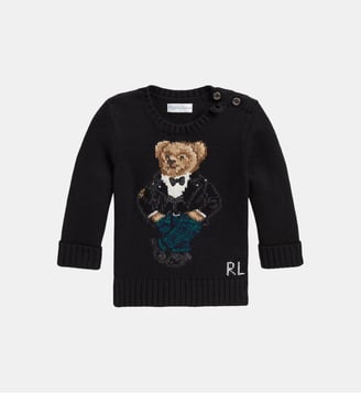 Pull en coton à col rond - Polo Ralph Lauren - Noir