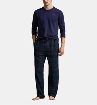 Ensemble de pyjama jersey et flanelle écossaise signature Polo Ralph Lauren