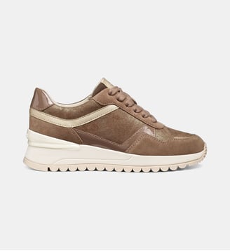 Sneakers Runn en cuir vieilli - Geox - Marron