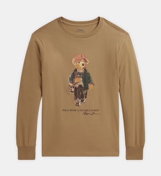 T-shirt Polo Bear jersey de coton - Polo Ralph Lauren - Écru et camel