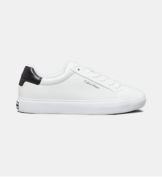 Baskets basses en cuir - Calvin Klein - Blanc et noir