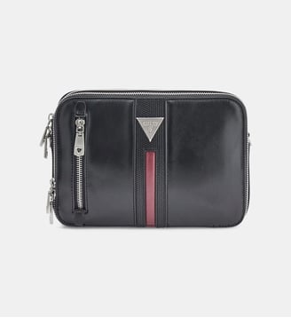 Sac pochette Torrino double zip signature - Guess - Noir