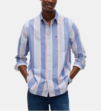 Chemise Héritage Oxford - Tommy Hilfiger - Bleu et écru