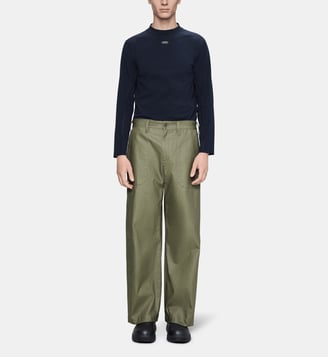 Pantalon Heavy Woven Straight - Rains - Kaki