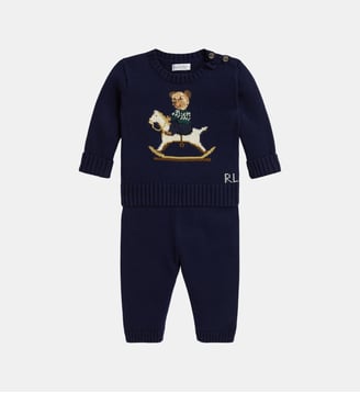 Ensemble pull et pantalon en maille - Polo Ralph Lauren - Bleu marine
