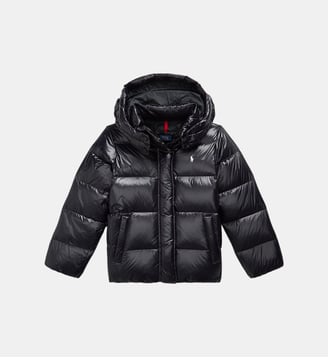 Doudoune brillante à capuche - Polo Ralph Lauren - Noir