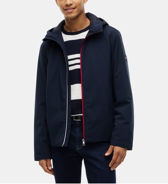 Blouson à capuche matelassé léger - Tommy Hilfiger - Bleu marine