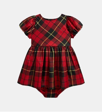Ensemble robe en taffetas et bloomer - Polo Ralph Lauren - Rouge et noir