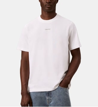 T-shirt à manches courtes - Calvin Klein - Blanc nacré