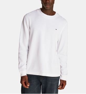 T-shirt droit manches longues - Tommy Hilfiger - Blanc