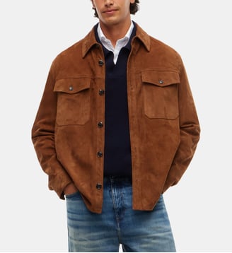 Surchemise en cuir - Tommy Hilfiger - Camel