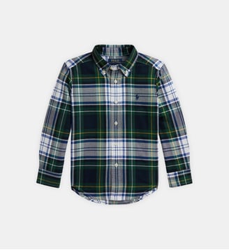 Chemise Oxford à manches longues - Polo Ralph Lauren - Blanc et vert