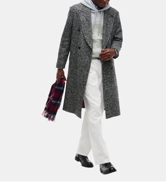 Manteau mi-long en laine - Tommy Hilfiger - Gris chiné