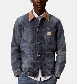 Veste droite en denim - Calvin Klein - Bleu denim
