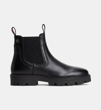 Boots Chelsea en cuir - Tommy Hilfiger - Noir