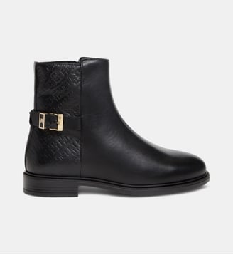Boots tige monogramme - Tommy Hilfiger - Noir