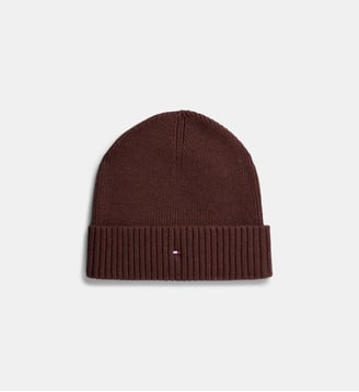 Bonnet en coton et cachemire - Tommy Hilfiger - Bordeaux
